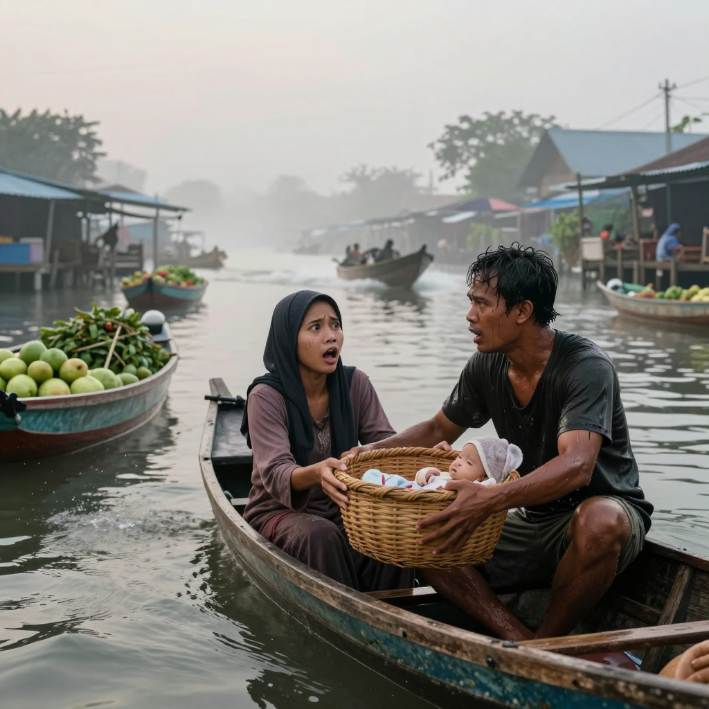 Bayi Fajar di Pasar Terapung Lok Baintan